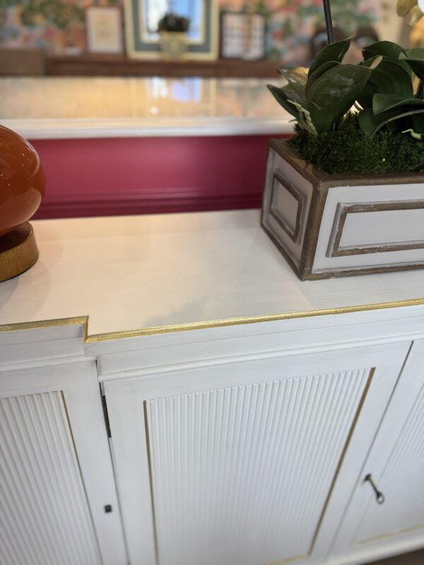 NEW | Swedish Reeded 4 Door Sideboard with Solid Brass Hardware | Ready to Ship! - Image 2