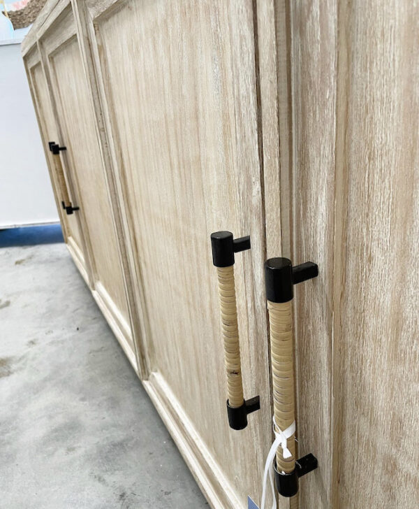 NEW | Large 4-Door Sideboard with Rattan Wrapped Pulls | Ready to Ship! - Image 7