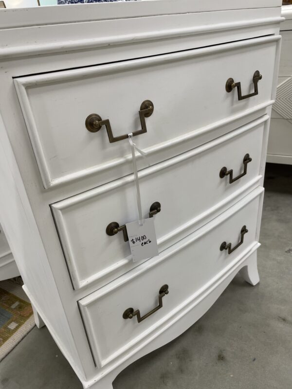 NEW | Three Drawer Night Stand SET in White - Image 3