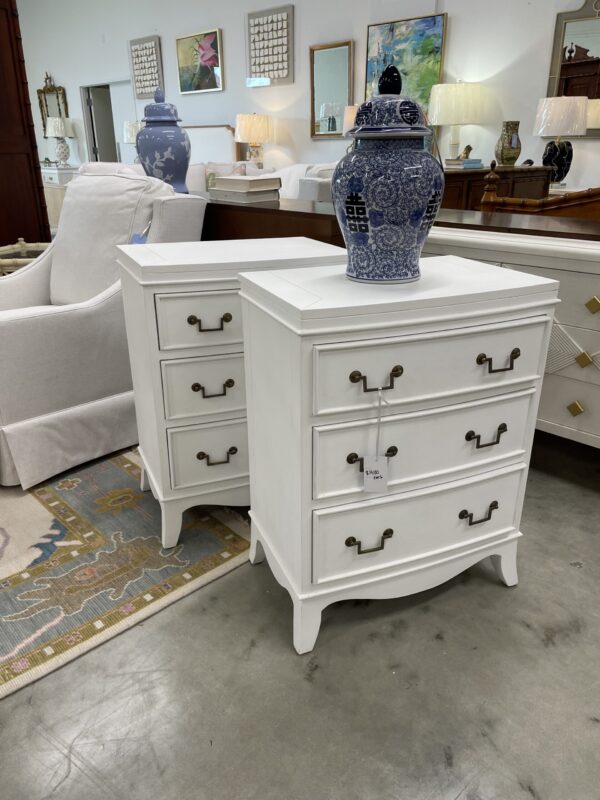 NEW | Three Drawer Night Stand SET in White