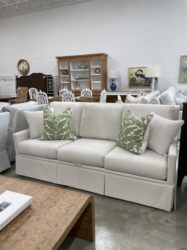 Skirted - no welt - performance fabric sofa - sugar shack glacier - Image 4