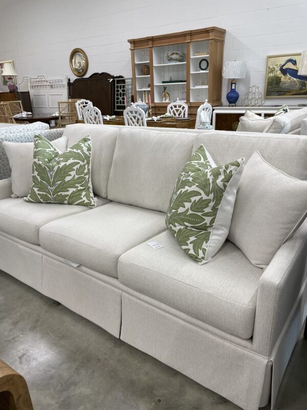 Skirted - no welt - performance fabric sofa - sugar shack glacier - Image 3