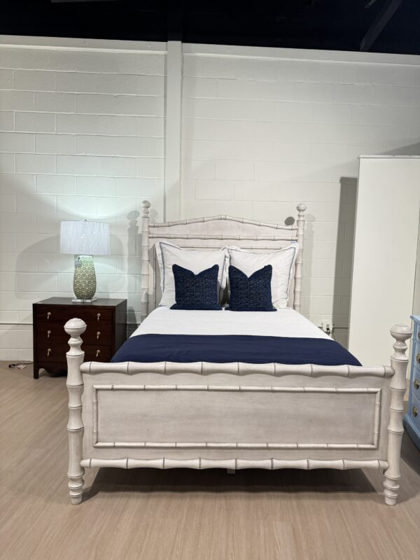 NEW | faux bamboo Queen Bed in natural wash finish - Image 3