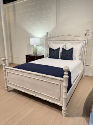 NEW | faux bamboo Queen Bed in natural wash finish
