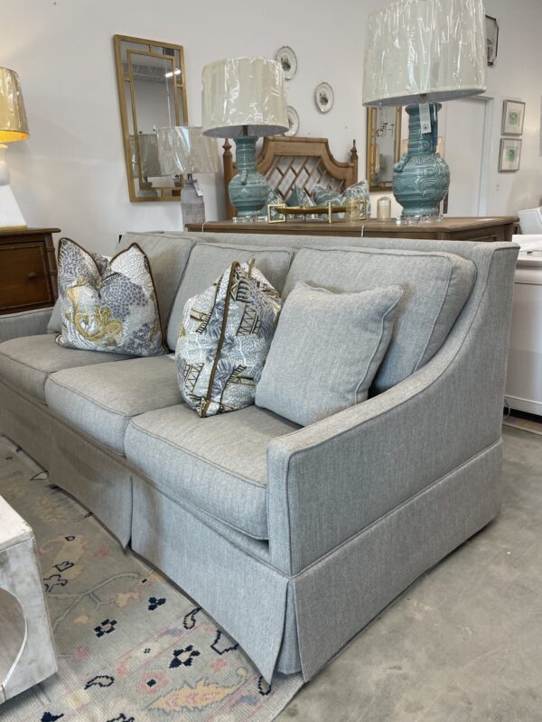 Luxury depth sofa, curved arm in our favorite textured fabric, Rockport grey - Image 3