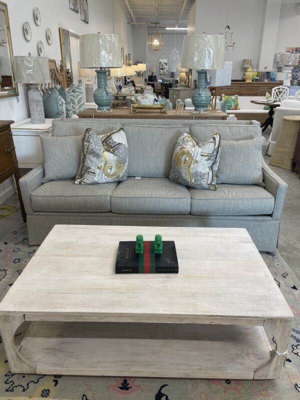Luxury depth sofa, curved arm in our favorite textured fabric, Rockport grey - Image 4