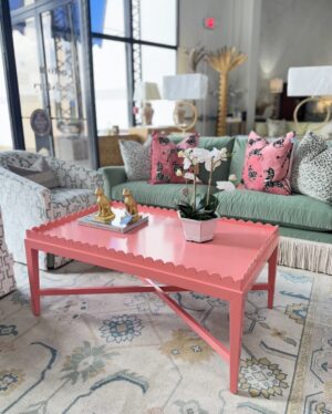 Scalloped coffee table lacquered in all a blaize ben more!