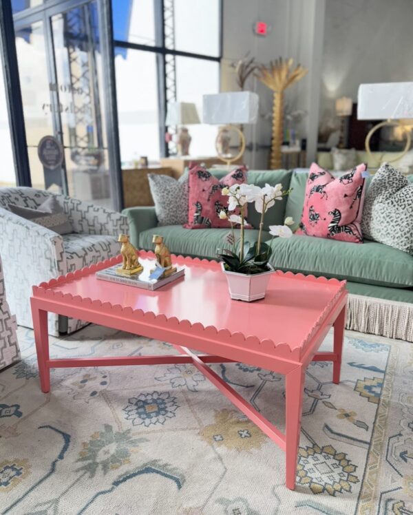 Scalloped coffee table lacquered in all a blaize ben more!