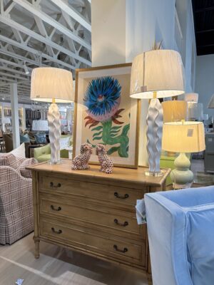 3 drawer  faux bamboo marnique dresser / chest in natural driftwood finish