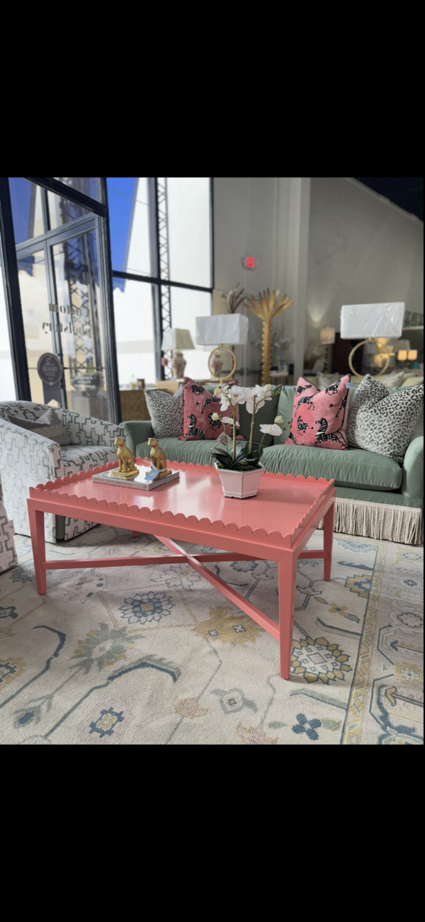 Scalloped coffee table lacquered in all a blaize ben more! - Image 3