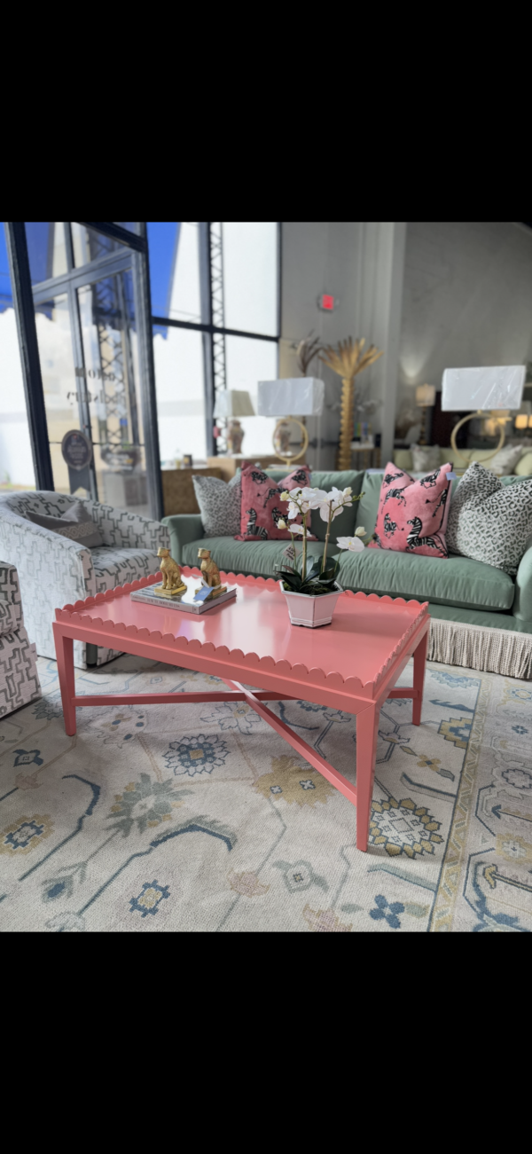 Scalloped coffee table lacquered in all a blaize ben more! - Image 4