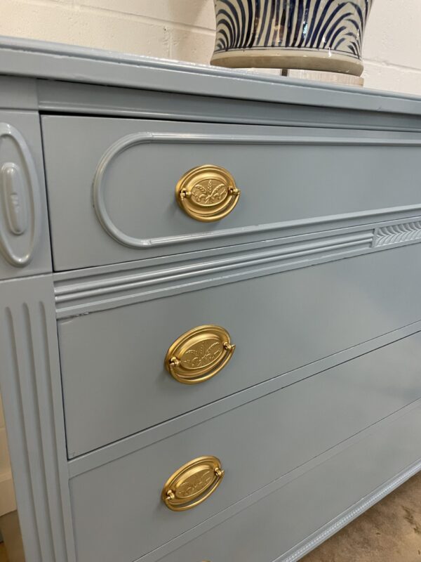 VINTAGE 4 drawer blue lacquered chest - Image 2
