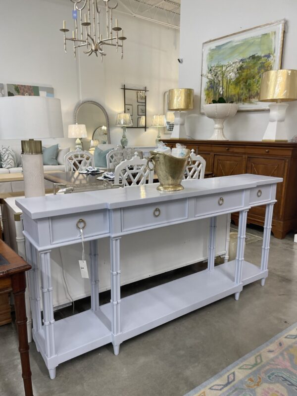 New | Farringdon Large Console lacquered in Jet stream blue