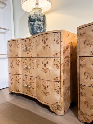 Set of (2) Plymouth Burlwood Chests