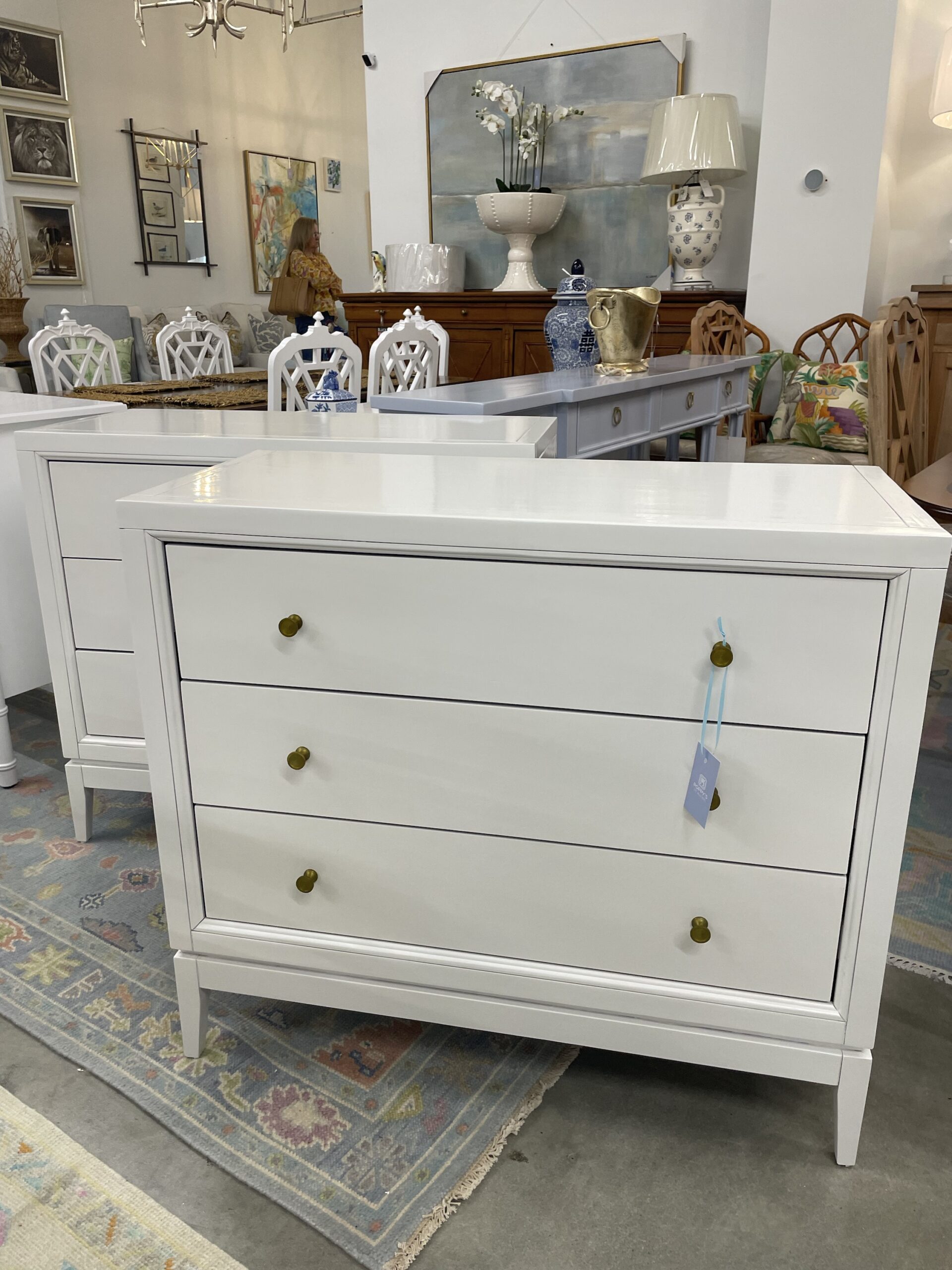 NEW SET OF lacquered in simply white night stands $1100 each – Poppy's ...