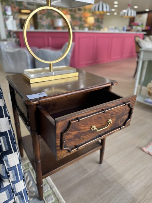 Faux bamboo teak brown Chelsea  night stand single $1200 - Image 4