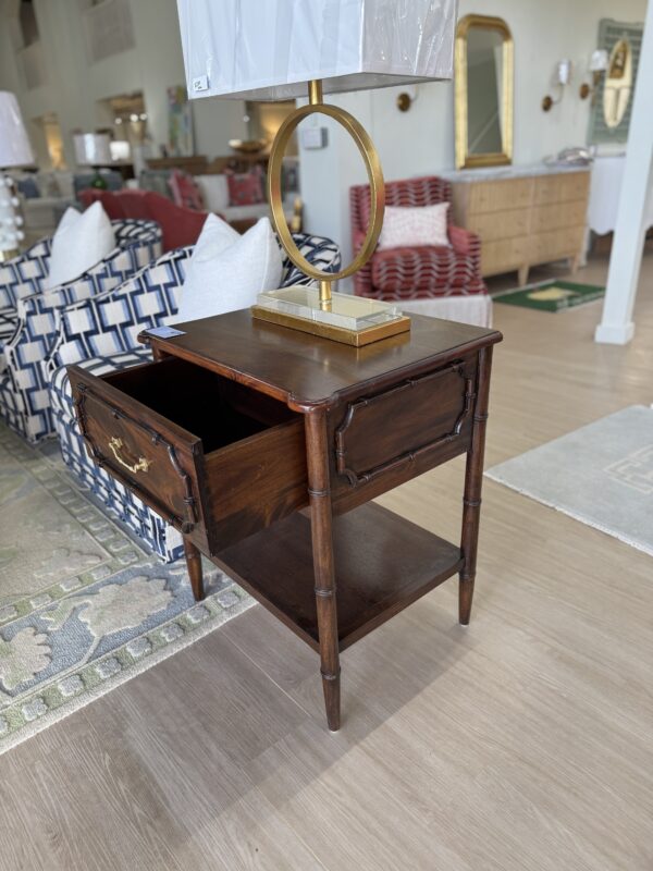 Faux bamboo teak brown Chelsea  night stand single $1200 - Image 5