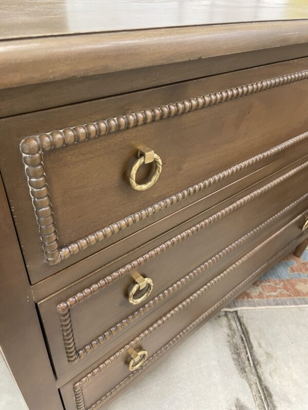 Cholet 3 drawer dresser! In a natural wooden  finish and fine beading details! - Image 2