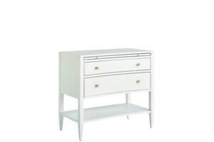 Curved white night stand set with g! $1000 each