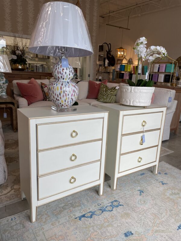 NEW | Cream and Gold Nightstands | Sold as a set | Ready to Ship! $800 each