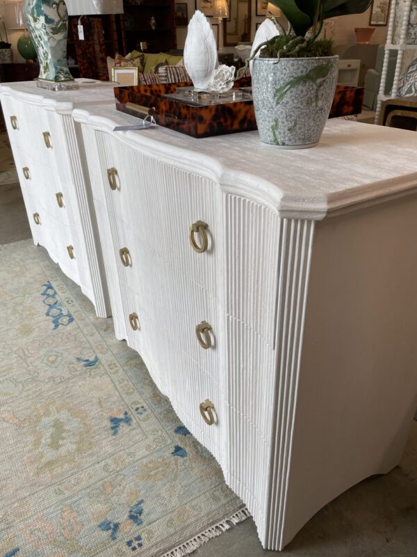 white wooden textures night stand chests  with gold hardware - Image 4