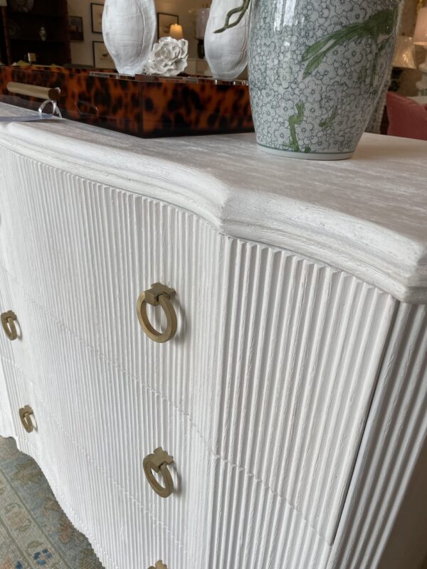 white wooden textures night stand chests  with gold hardware - Image 3