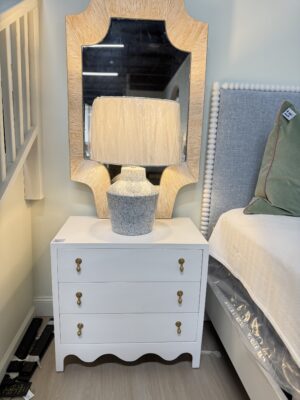 Chloe wavy WHITE night stand set!
