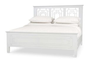 Kingston king bed in true white finish