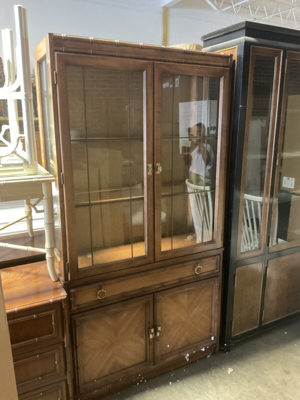Faux bamboo china cabinet/ ready to be lacquered in any color - Image 2