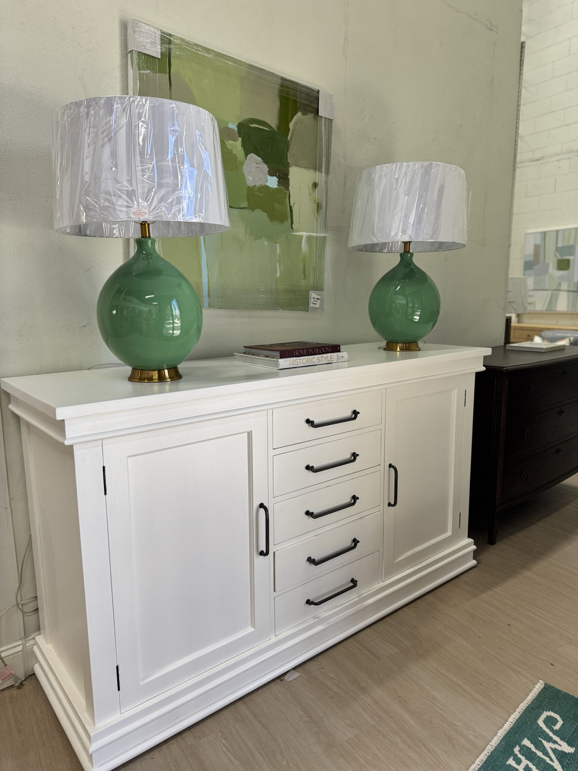 Wilson 2 Door Sideboard | White with iron hardware