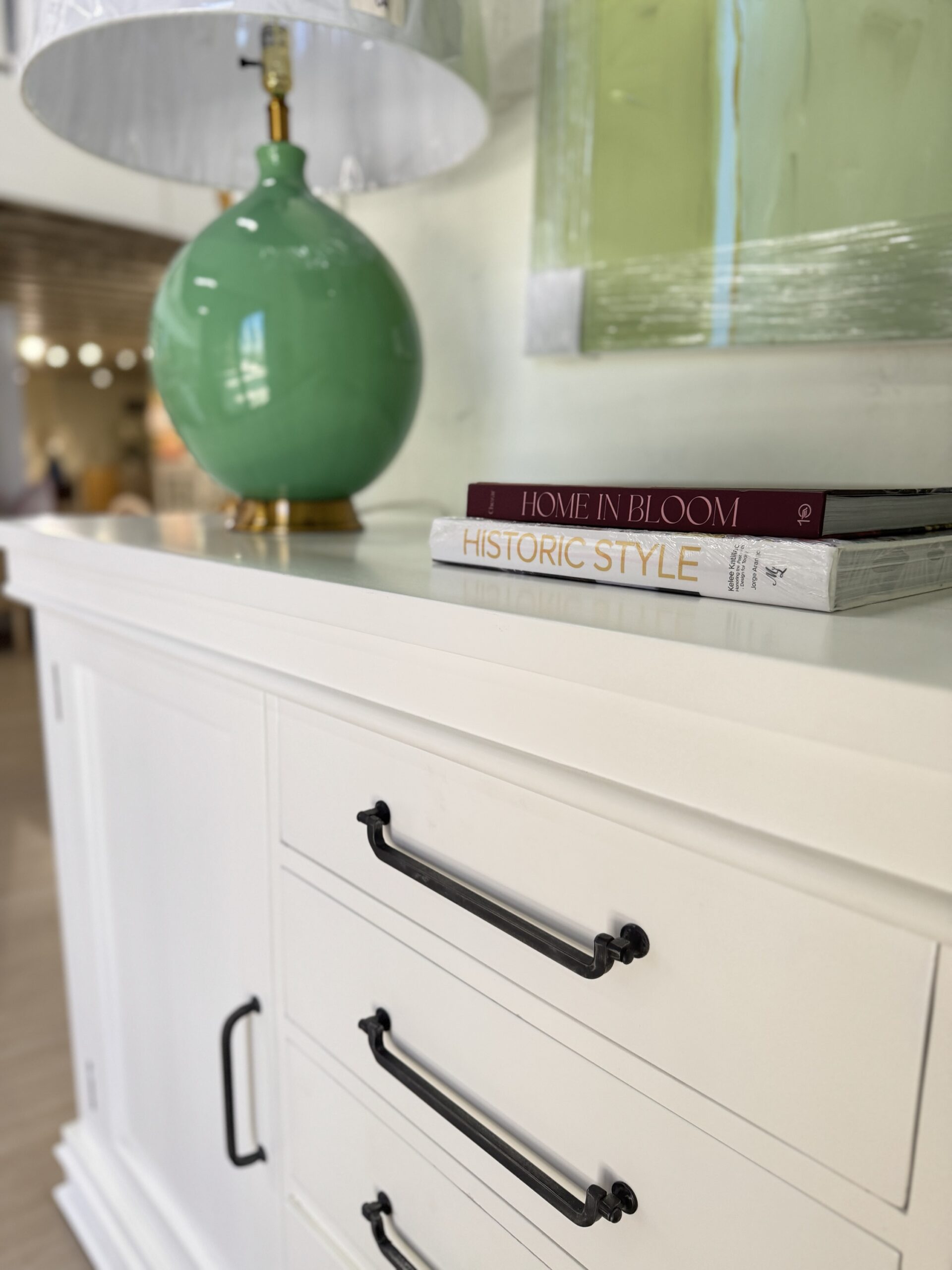 Wilson 2 Door Sideboard | White with iron hardware - Image 4