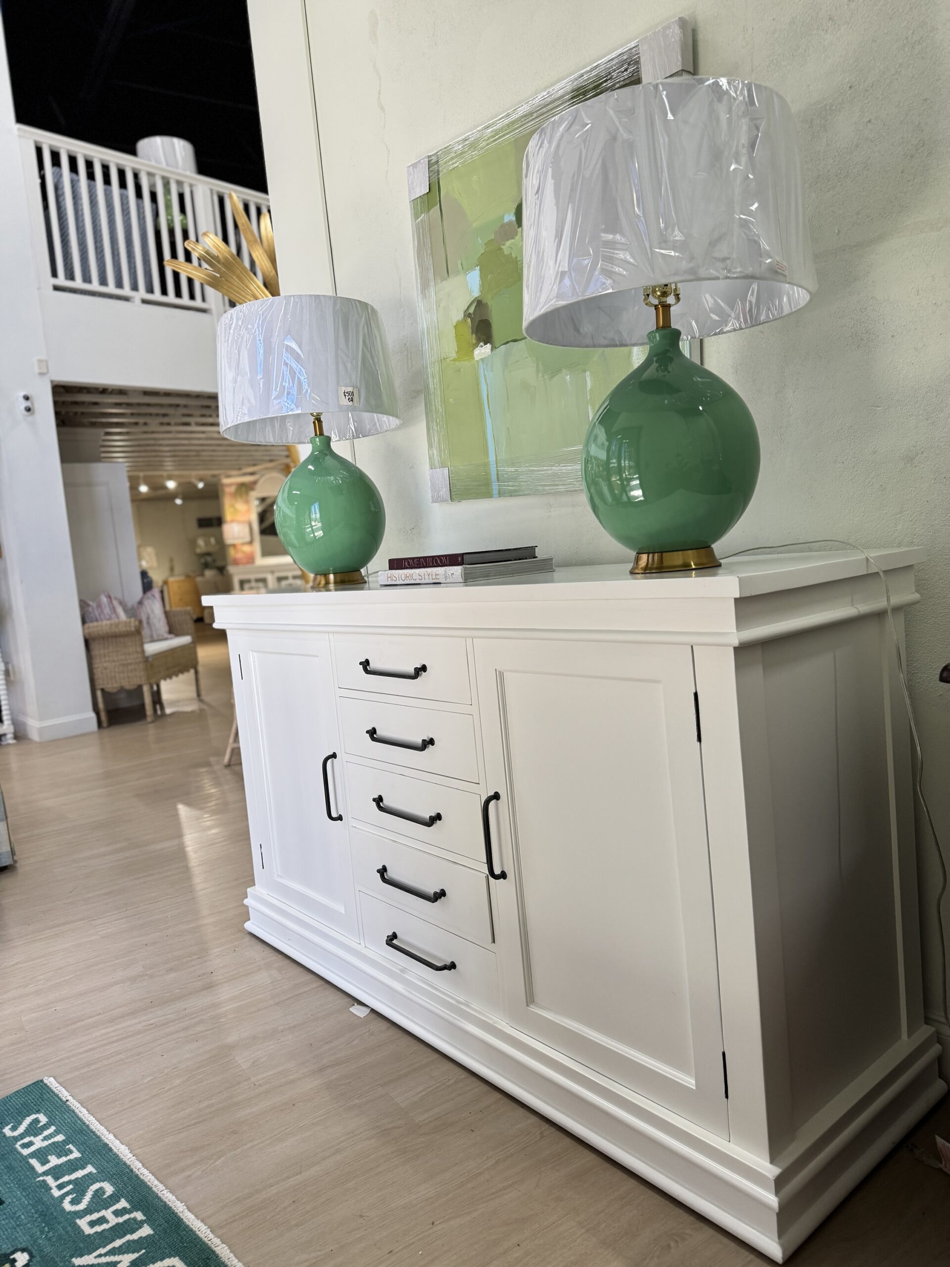 Wilson 2 Door Sideboard | White with iron hardware - Image 3