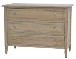 Cholet 3 drawer dresser! In a driftwood  finish and fine beading details!