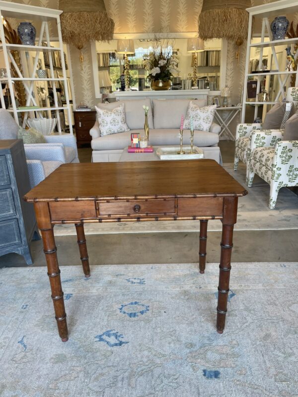 Faux Bamboo Petite Accent Table