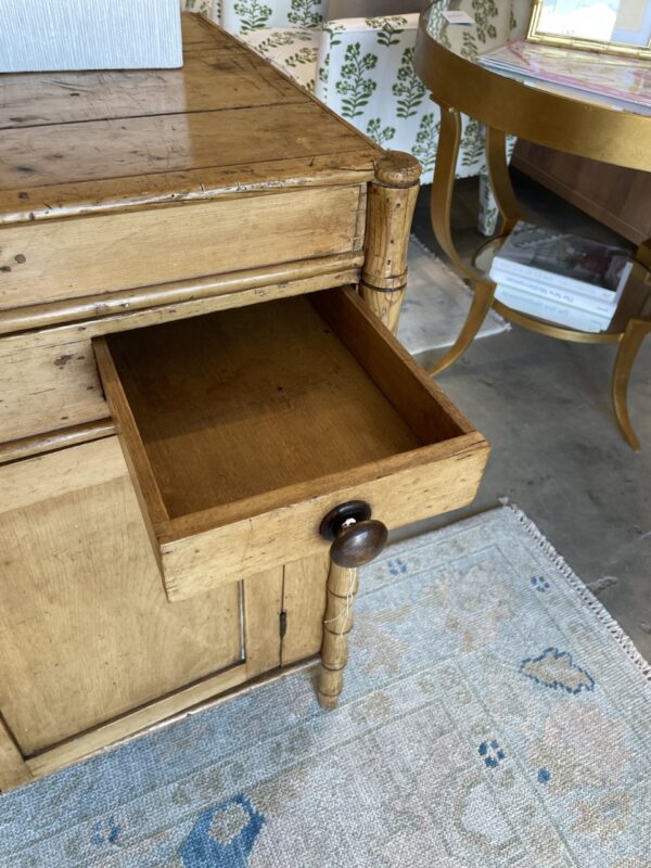 Faux bamboo chest! With small drawer and liftable lid with open storage! - Image 4