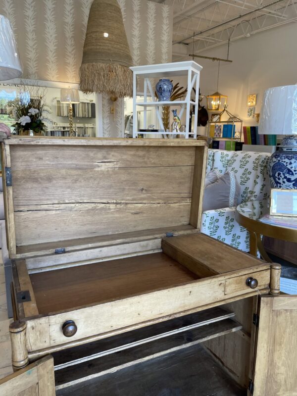 Faux bamboo chest! With small drawer and liftable lid with open storage! - Image 6