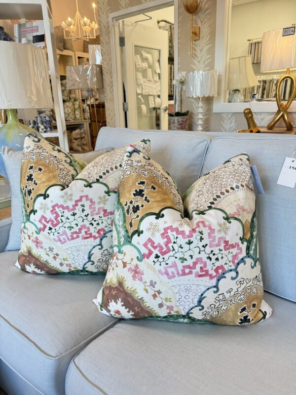 22 x 22  pillows with down inserts (set of 2) SOLD AS A SET