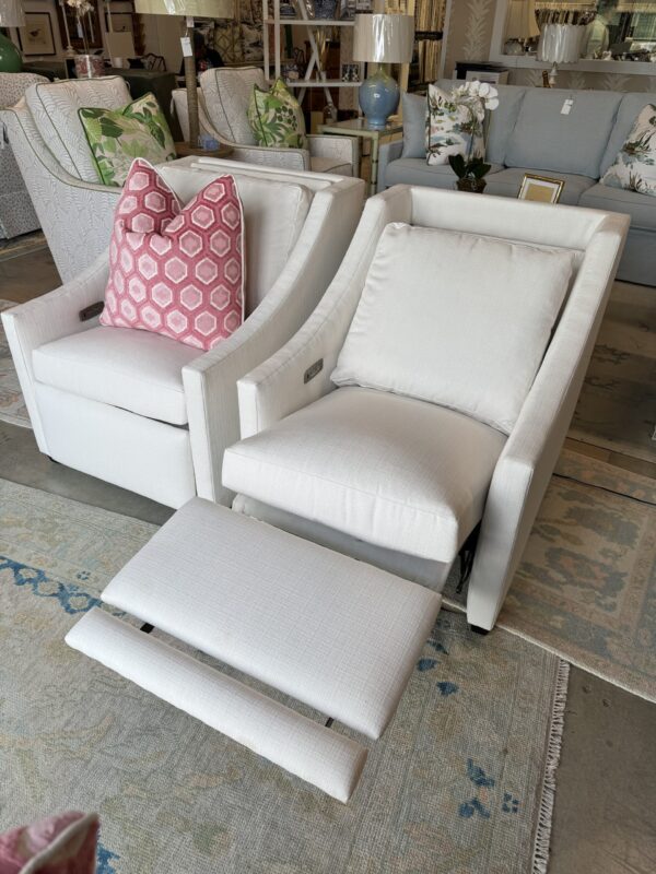 ELECTRIC RECLINER SET! $3500 EACH- these include a rechargeable battery pack in order to float them in any room! Indoor performance fabric - Image 3