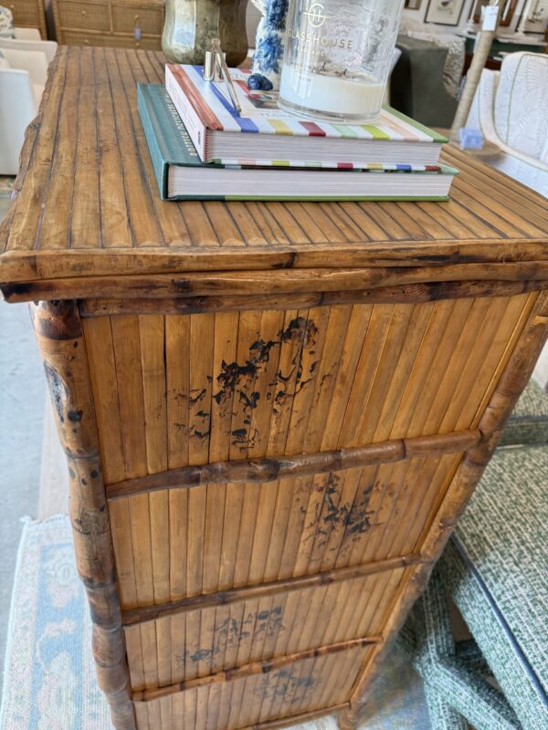 NEW  faux bamboo and Caine chest of drawers - Image 3
