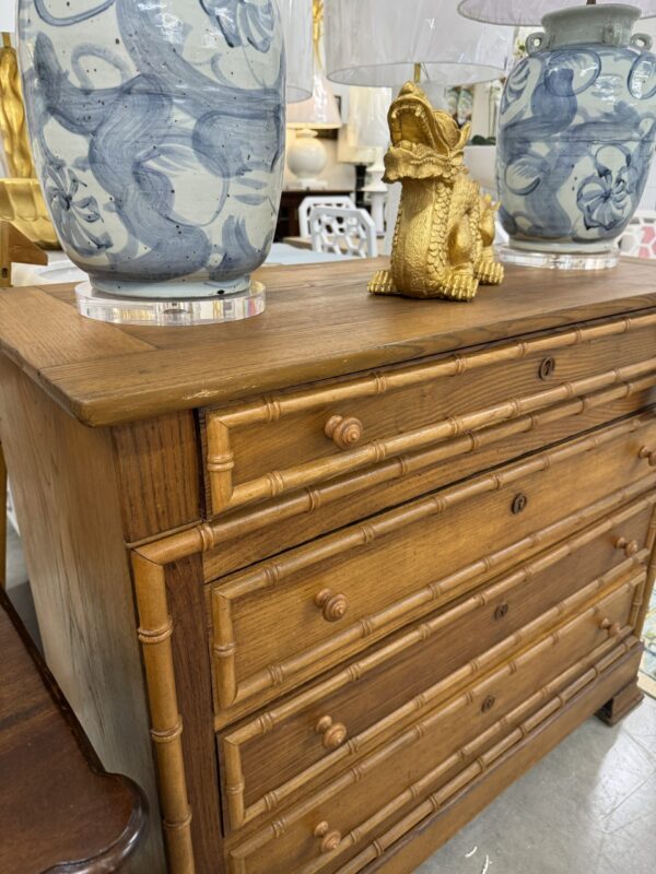 Vintage faux bamboo dresser from Scotland - Image 5