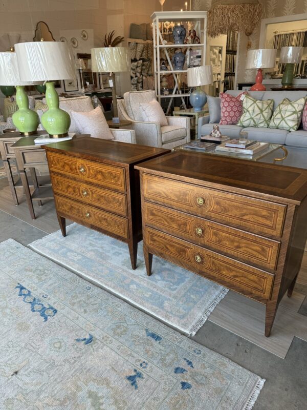 NEW | set of smaller feathered walnut chests $3200 each - sold as a set - Image 3