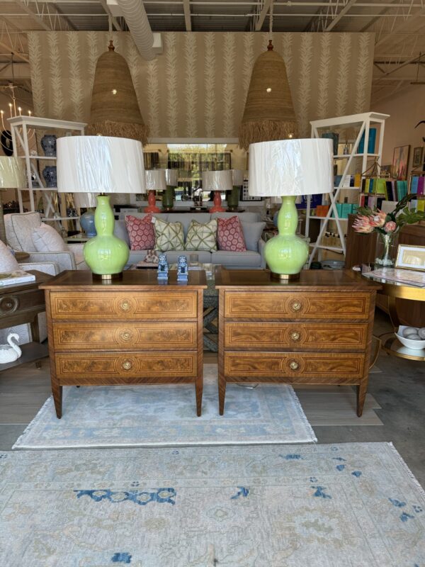 NEW | set of smaller feathered walnut chests $3200 each - sold as a set - Image 4