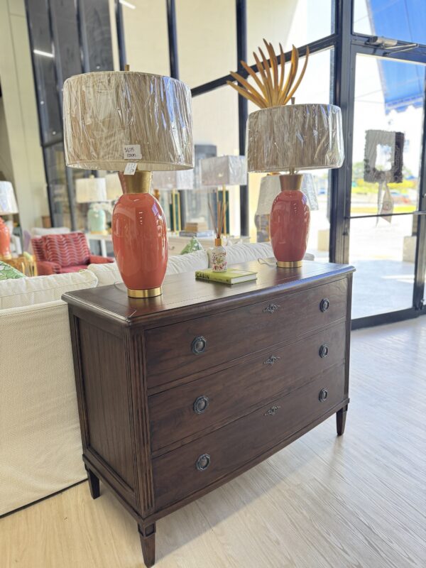 Andre wooden 3 drawer chest in French stain! - Image 4