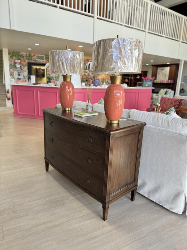 Andre wooden 3 drawer chest in French stain! - Image 2