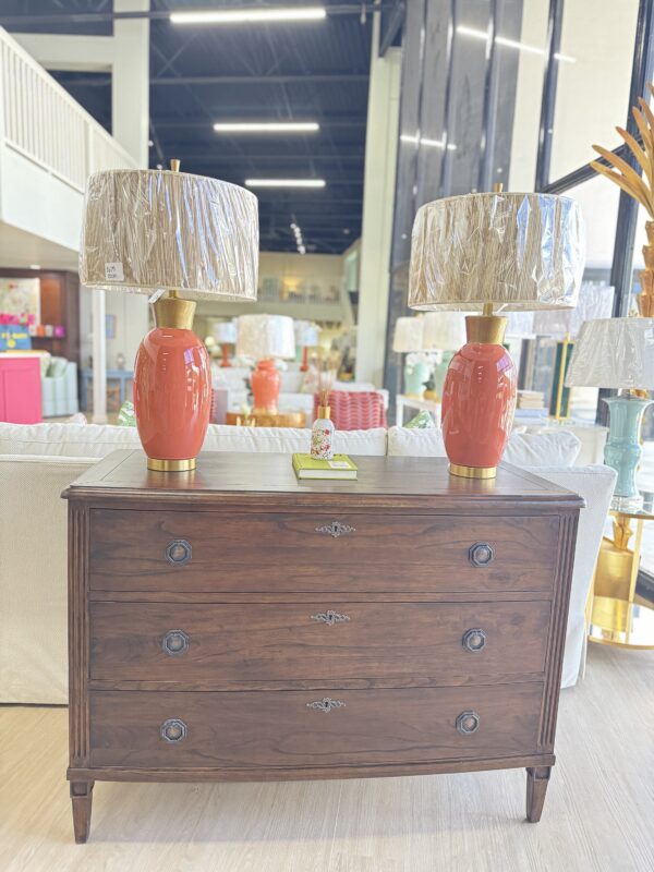 Andre wooden 3 drawer chest in French stain! - Image 6