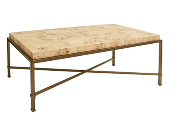Hardwick burlwood and brass cocktail table! - Image 3