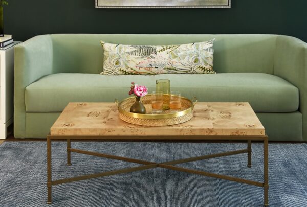 Hardwick burlwood and brass cocktail table! - Image 2