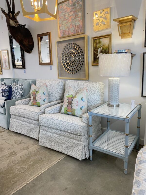 Capris  swivel and rock chair in performance fabric crypton nomad seafoam spot  -$1450 each - sold as a set - Image 5