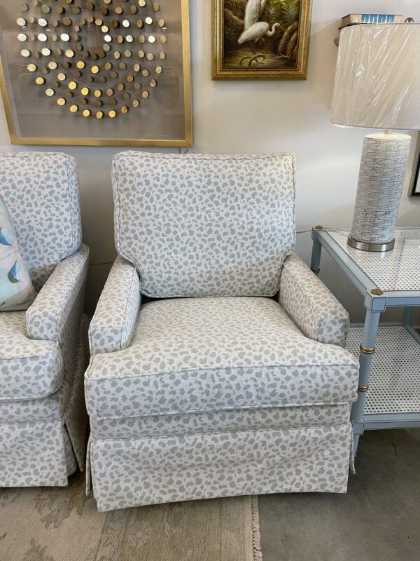 Capris  swivel and rock chair in performance fabric crypton nomad seafoam spot  -$1450 each - sold as a set - Image 2