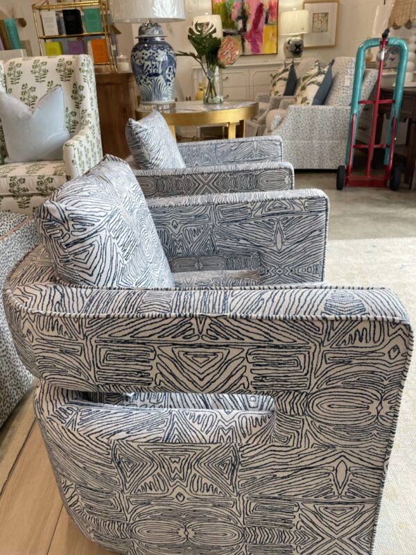 Blue accent swivel chair set! $1200 each - Image 7